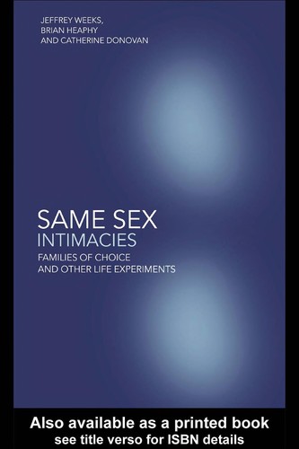 Cover for Same sex intimacies
