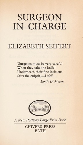 Cover for Surgeon in charge
