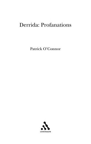 Cover for Derrida-- profanations
