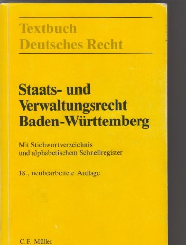 Cover for Staats- und Verwaltungsrecht Baden-Württemberg