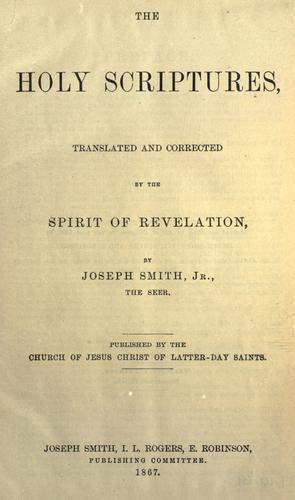 Cover for The Holy Scriptures