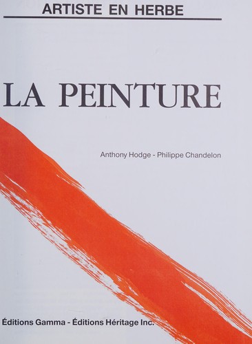 Cover for La peinture