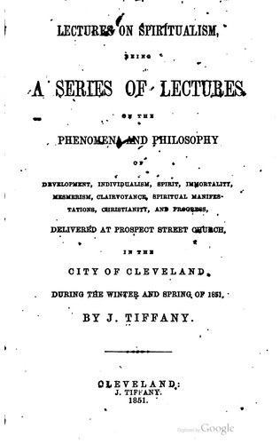 Cover for Lectures on spiritualism