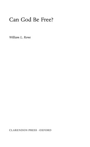 Cover for Can God be free?