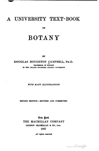 Cover for A university text-book of botany