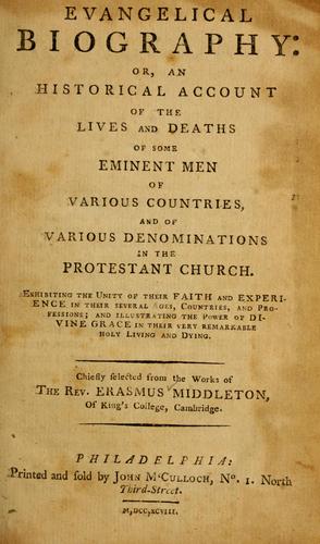 Cover for Evangelical biography