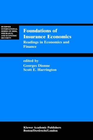 Cover for Foundations of insurance economics