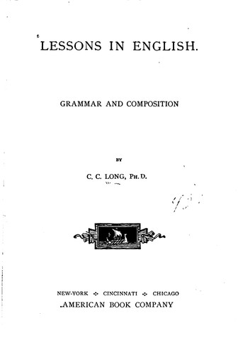 Cover for Lessons in English