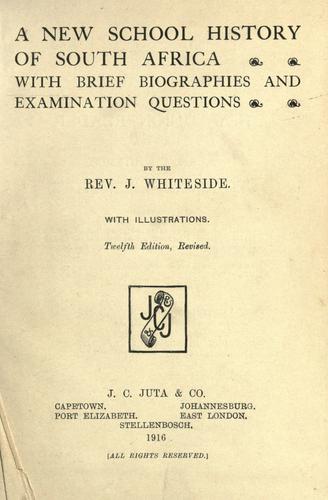 Cover for A new school history of South Africa