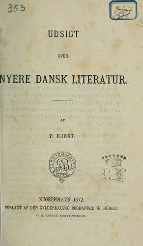 Cover for Udsigt over nyere dansk literatur
