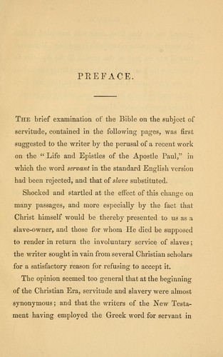 Cover for The Bible and slavery