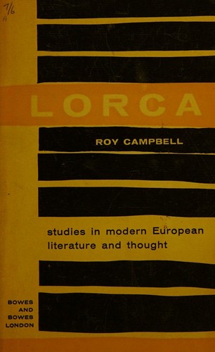 Cover for Lorca An Appreciation of his Poetry