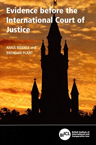 Cover for Evidence Before the International Court of Justice