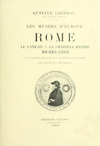 Cover for Les musées d'Europe.
