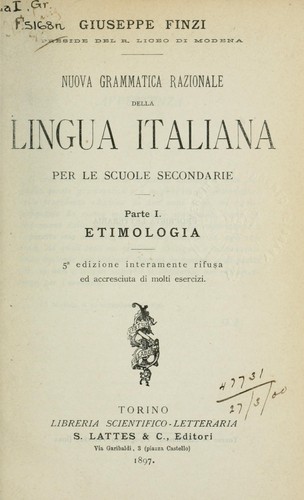 Cover for Nuova grammatica razionale della lingua italiana per le scuole secondare