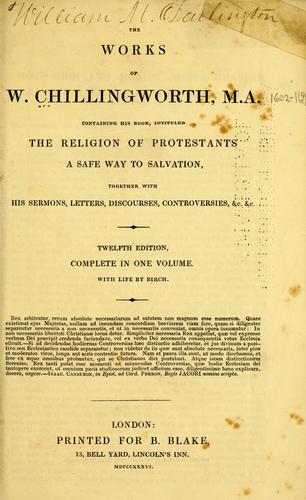 Cover for works of W. Chillingworth, M.A.
