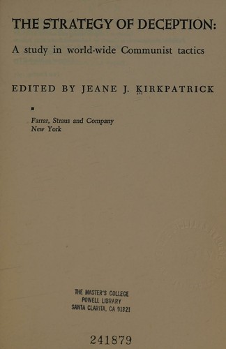 Cover for The strategy of deception