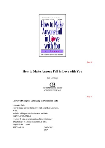 Cover for How to make anyone fall in love with you