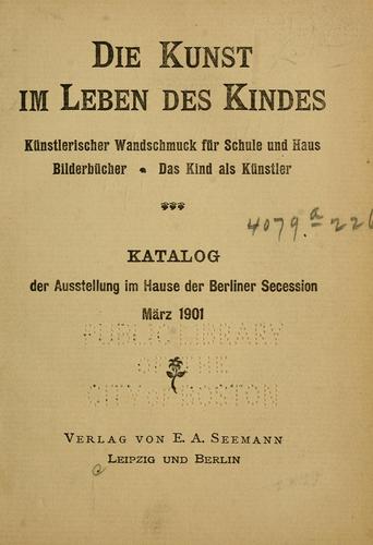 Cover for Die Kunst im Leben des Kindes ...