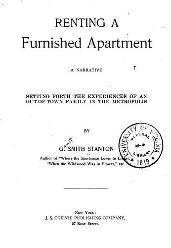 Cover for Renting a furnished apartment