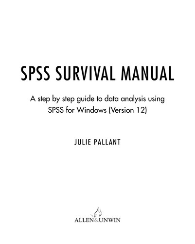 Cover for SPSS survival manual