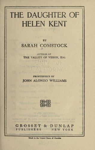 Cover for The daughter of Helen Kent