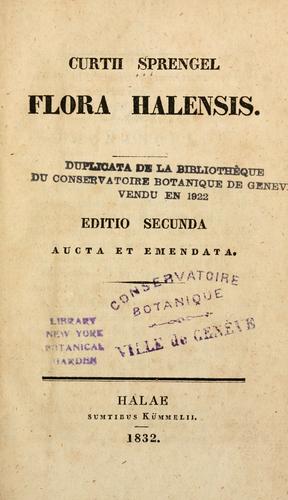 Cover for Curtii Sprengel Flora Halensis.