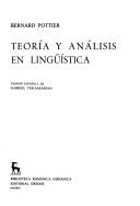 Cover for Teoria Y Analisis En Linguistica