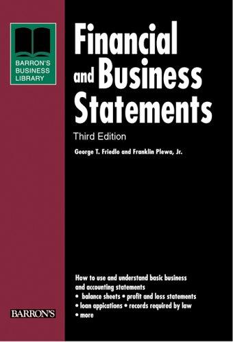 Cover for Financial and Business Statements (Barron's Business Library Series)