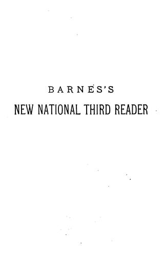 Cover for New national first[-fifth] reader.