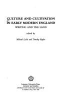 Cover for Culture and cultivation in early modern England
