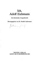 Cover for Ich, Adolf Eichmann