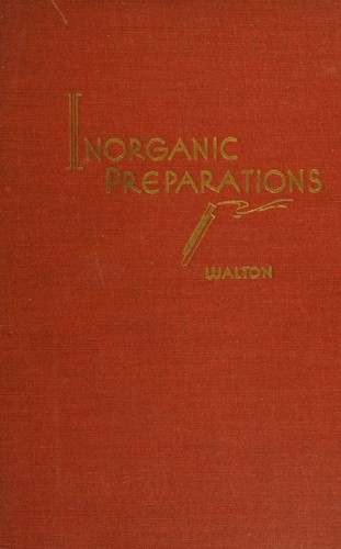Cover for Inorganic Preparations. A Laboratory Manual