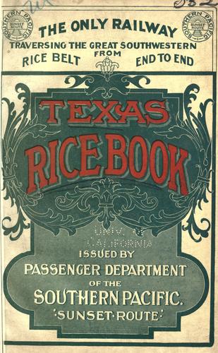 Cover for Texas rice book