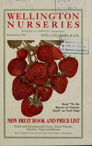 Cover for New fruit book and price list