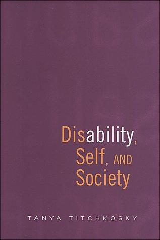 Cover for Disability, self, and society