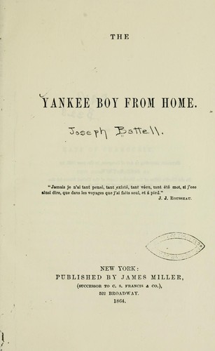 Cover for The Yankee boy from home.