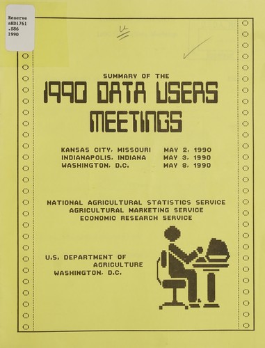 Cover for Summary of the 1990 Data Users Meetings