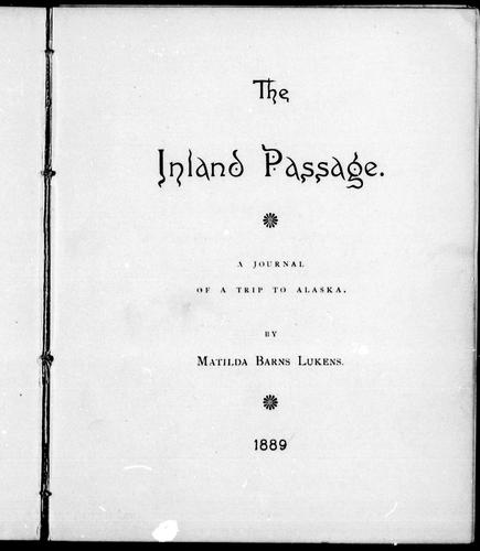Cover for The inland passage