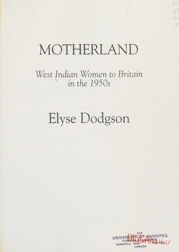 Cover for Motherland