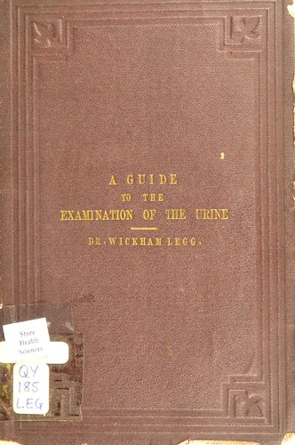 Cover for A guide to the examination of the urine, intended chiefly for clinical clerks and students