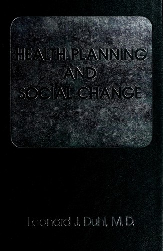 Cover for Health planning and social change