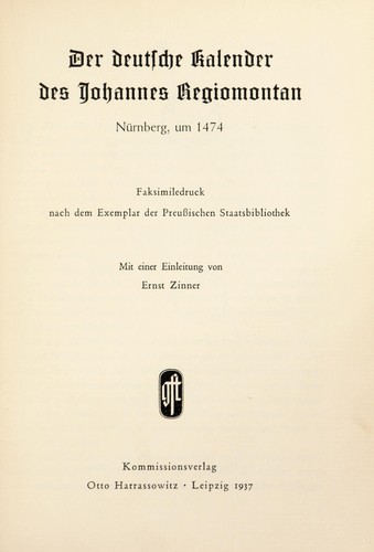 Cover for Der deutsche Kalender für die Jahre 1475 bis 1530, Nürnberg, um 1474