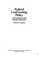 Cover for Federal coal leasing policy