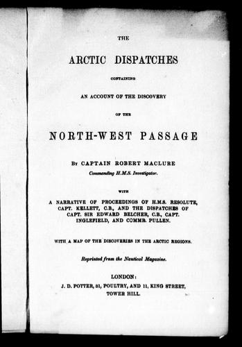 Cover for The Arctic dispatches