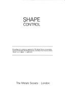 Cover for Shape control