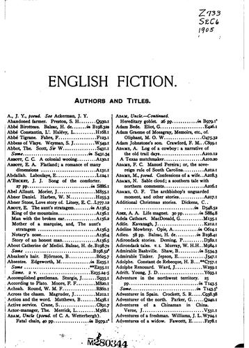 Cover for Catalogue Number Eight: English Prose Fiction, Including Translations