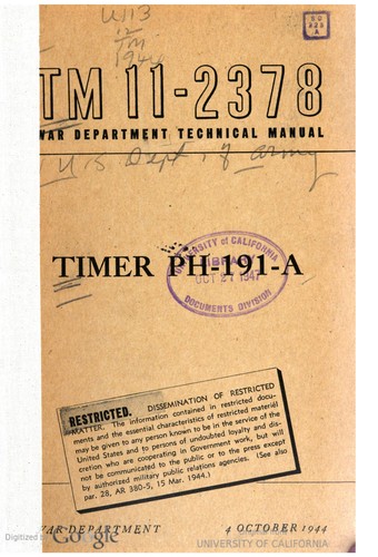 Cover for Timer PH-191-A
