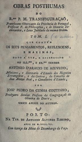 Cover for Obras posthumas de M. Transfiguração.