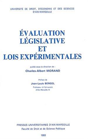 Cover for Evaluation législative et lois expérimentales